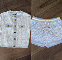 Balmain Two Piece Short Set