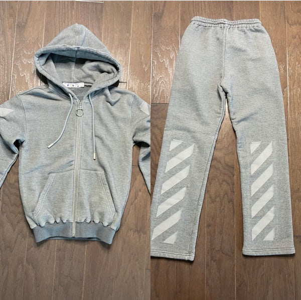 Off White Grey Jogging Set